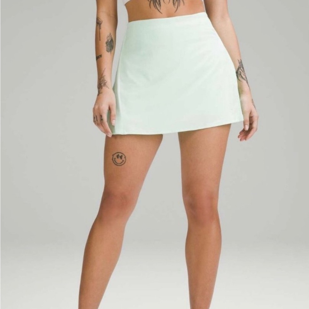 Lululemon Athletic Peak Pleat HR Tennis Skirt Mint Moment NWT Women’s Size 10